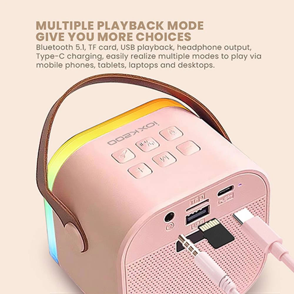 SONICGEAR IOX K200 BLUETOOTH 5.1 HOME KARAOKE PORTABLE SPEAKER WITH WIRELESS MIC PINK