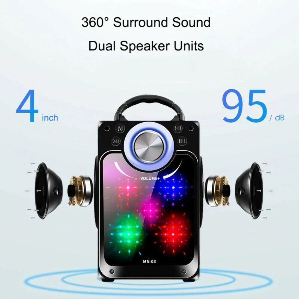 Bluetooth Ηχείο με LED Crystal Sound Black