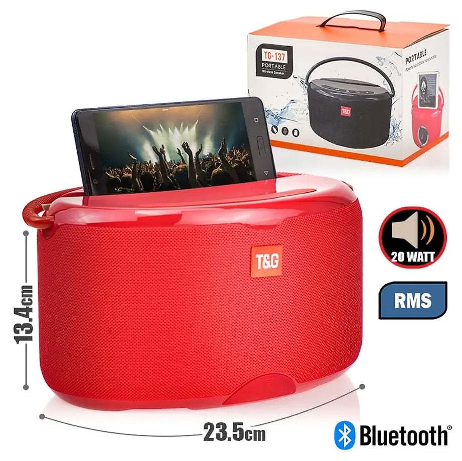 TRUE BASS HIFI Bluetooth με Βάση Κινητού RED