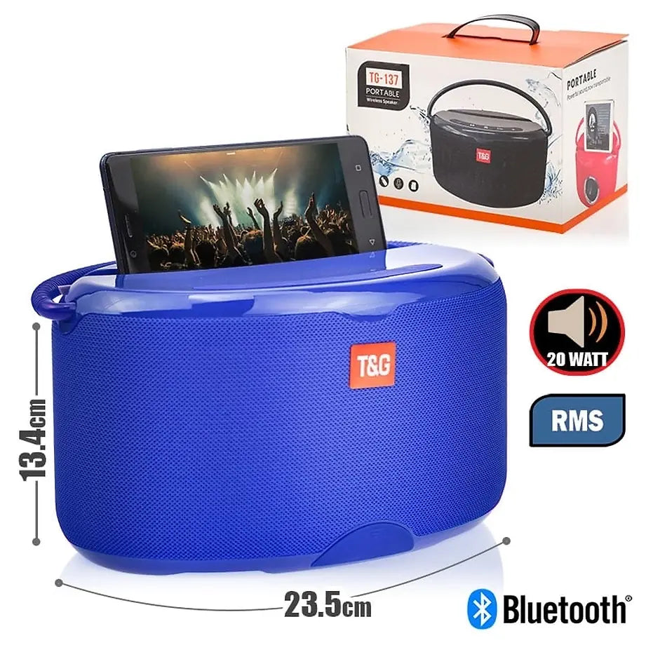 TRUE BASS HIFI Bluetooth με Βάση Κινητού BLUE