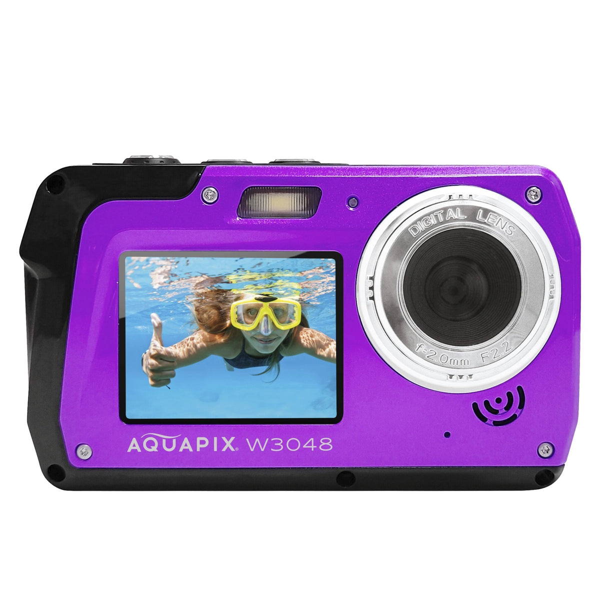 AQUAPIX WATERPROOF 4K CAMERA W-3048 PURPLE EDGE