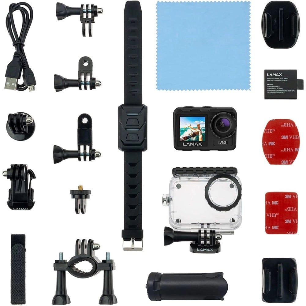 Action Camera 4K Lamax W9.1 με KIT 21 Αξεσουάρ