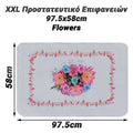 XXL Προστατευτικό Επιφανειών 97.5X58CM Flowers