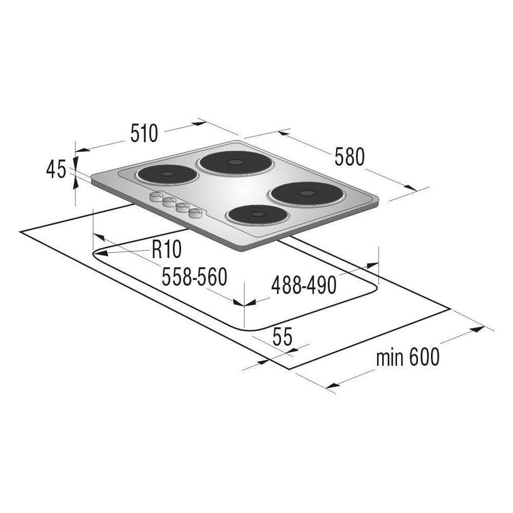 Gorenje E6N1AX Αυτόνομη Κεραμική Εστία