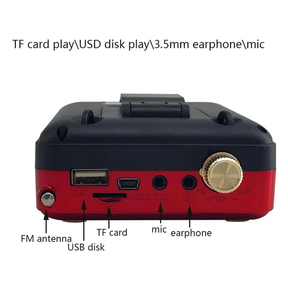 Φορητό Σύστημα Μικροφώνου με Bluetooth  FM  TF (Black)