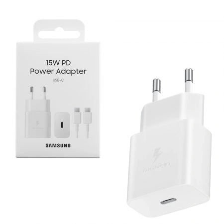 SAMSUNG USB CHARGER AND CABLE 15W WHITE