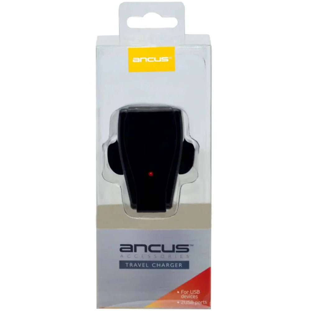 Φορτιστής Ταξιδίου Ancus Dual USB 5V 1000 mAh για Αγγλική Πρίζα (3-Pin)