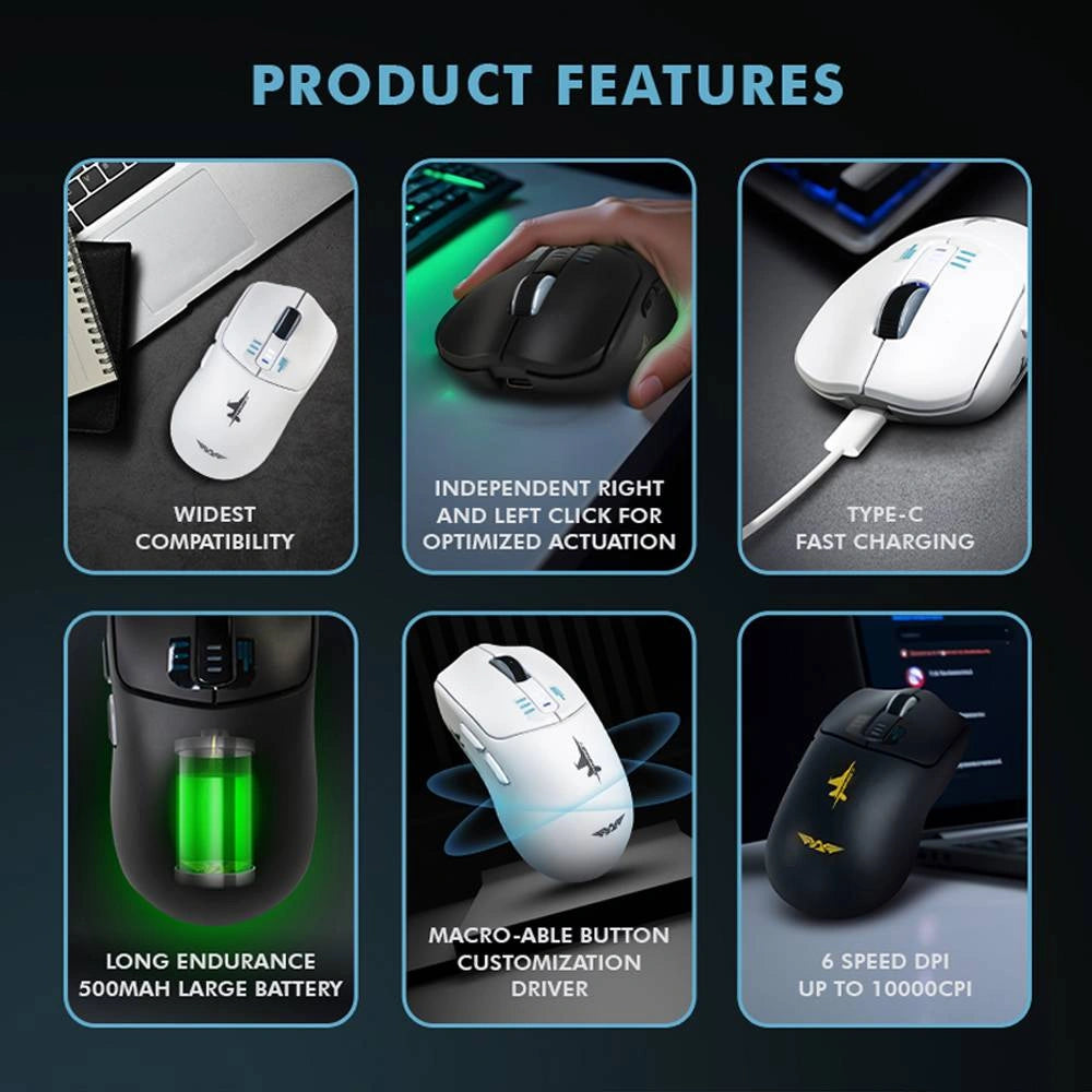 ARMAGGEDDON 3-MODE GAMING MOUSE MIRAGE V BLACK