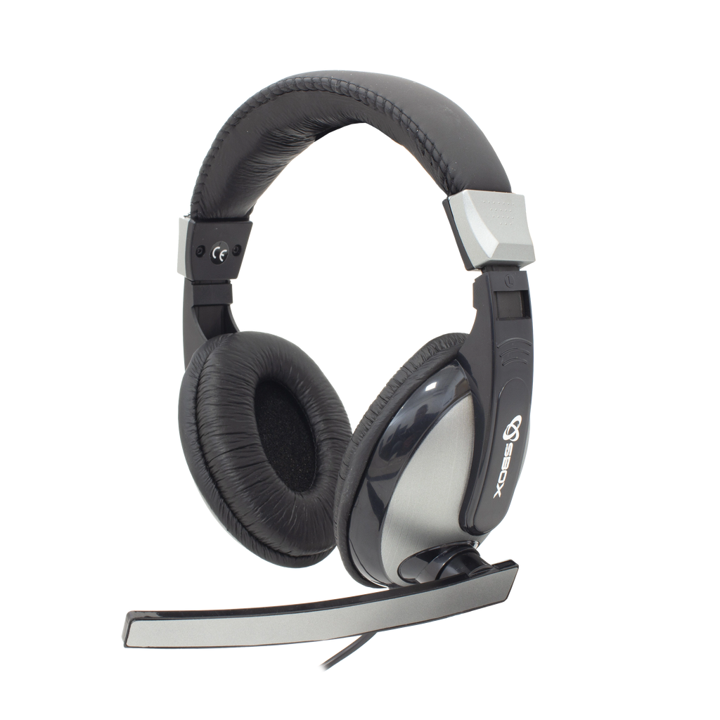 SBOX STEREO HEADSET WITH MIC BLACK