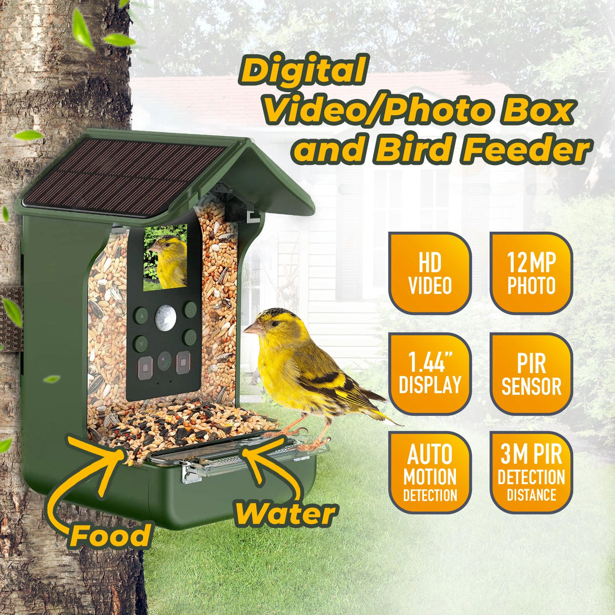 EASYPIX BIRDYCAM VIDEO/PHOTO BOX AND FEEDING STATION 12MP
