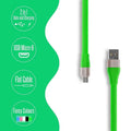 Καλώδιο Φόρτισης - Δεδομένων Micro USB Πράσινο 1.2M