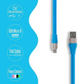Καλώδιο Φόρτισης - Δεδομένων Micro USB Μπλε 1.2M