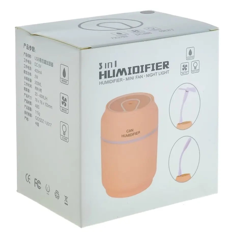 LED Humidifier 3 IN 1 Black