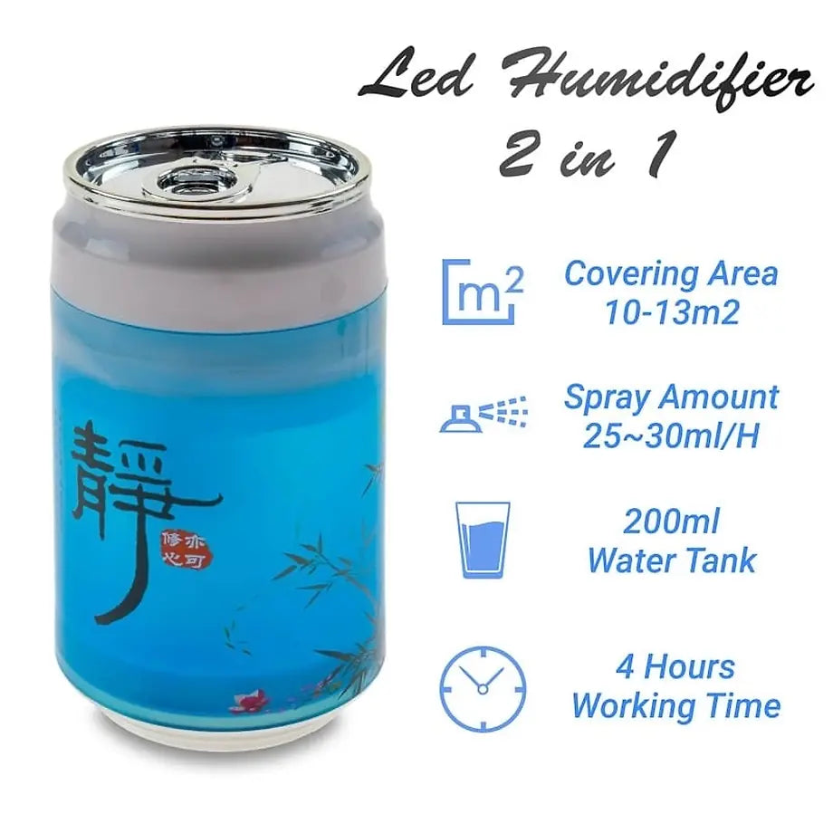 LED Humidifier 2 IN 1 BLUE