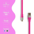 Καλώδιο Φόρτισης - Δεδομένων Micro USB Φουξ 1.2M