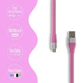 Καλώδιο Φόρτισης - Δεδομένων Micro USB ροζ 1.2M