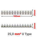 Κλέμμες Σειρά 12 Θέσεων 25MM² U TYPE