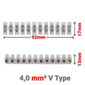Κλέμμες Σειρά 12 Θέσεων 4MM² V TYPE
