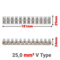 Κλέμμες Σειρά 12 Θέσεων 25MM² V TYPE