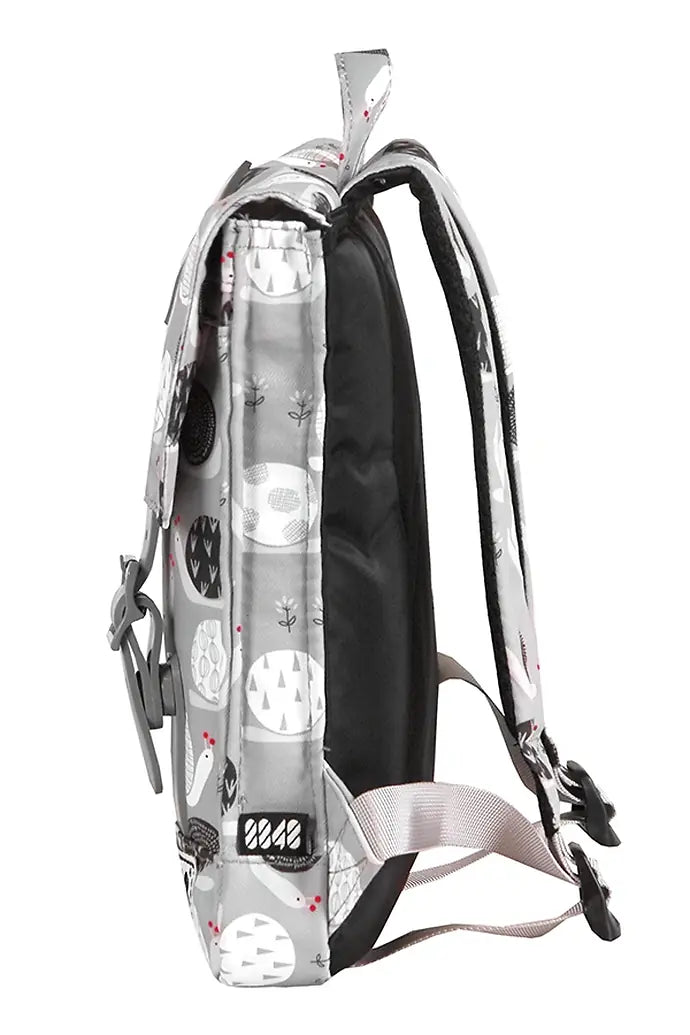 8848 BACKPACK FOR CHILDREN WITH SNAILS PRINT GREY