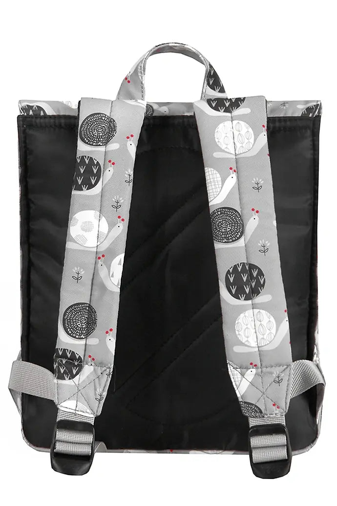 8848 BACKPACK FOR CHILDREN WITH SNAILS PRINT GREY