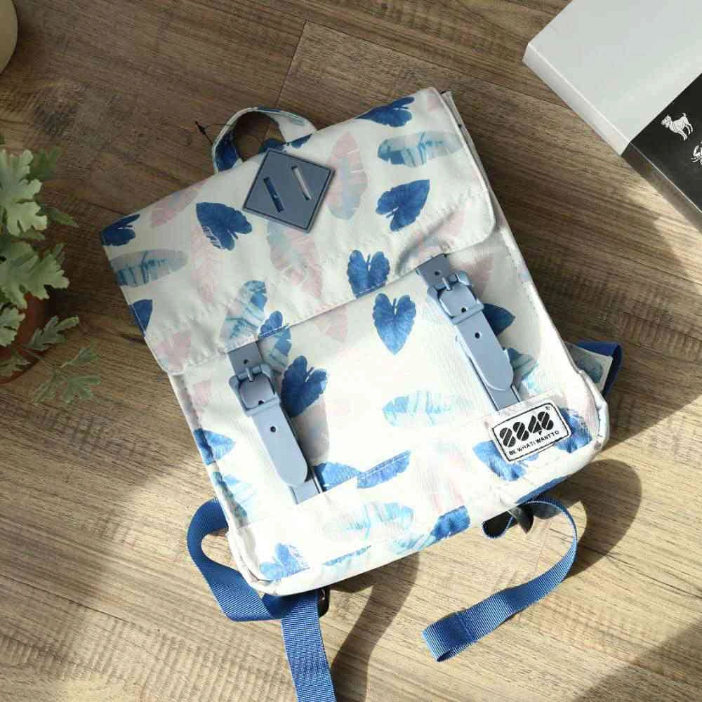 8848 BACKPACK FOR CHILDREN WITH LEAVES PRINT