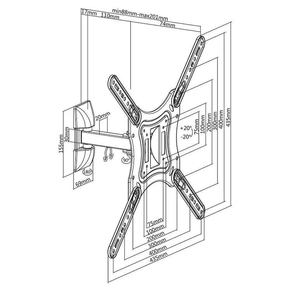 SBOX WALL MOUNT 23'-55' / 58-140cm