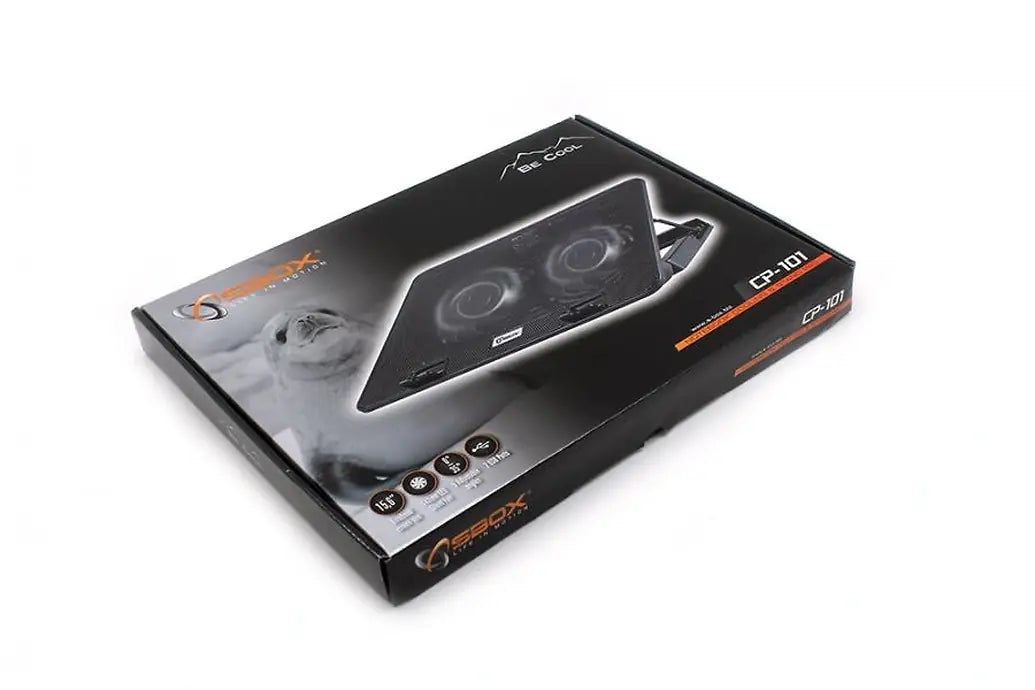 SBOX USB COOLING PAD 15,6' 2xBLUE LED FAN 140 mm