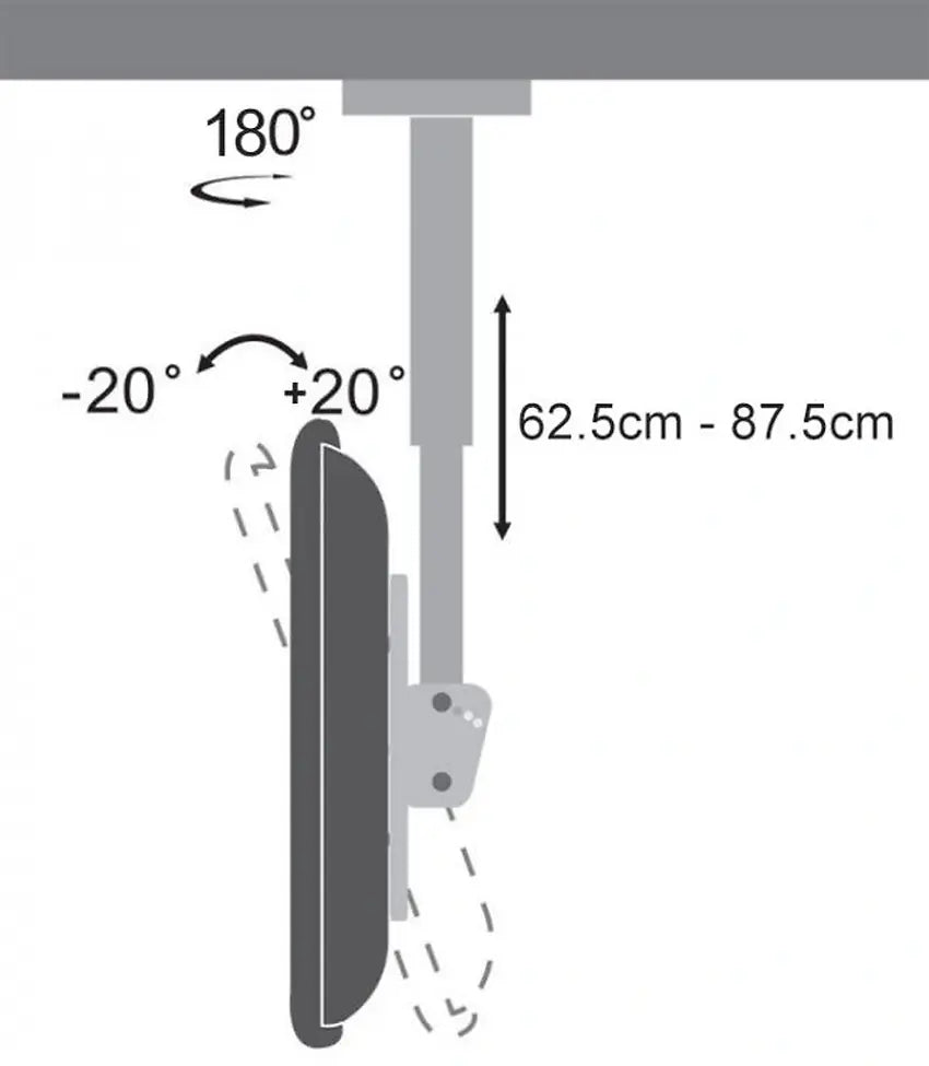 SBOX CEILING MOUNT FOR LCD-PLASMA SCREENS 23'-43'