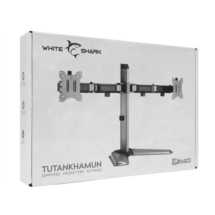 WHITE SHARK 2 MONITORS DESKTOP MOUNT TUTANKHAMUN