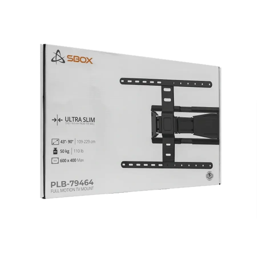 SBOX WALL MOUNT 43-90' 50KG 600X400