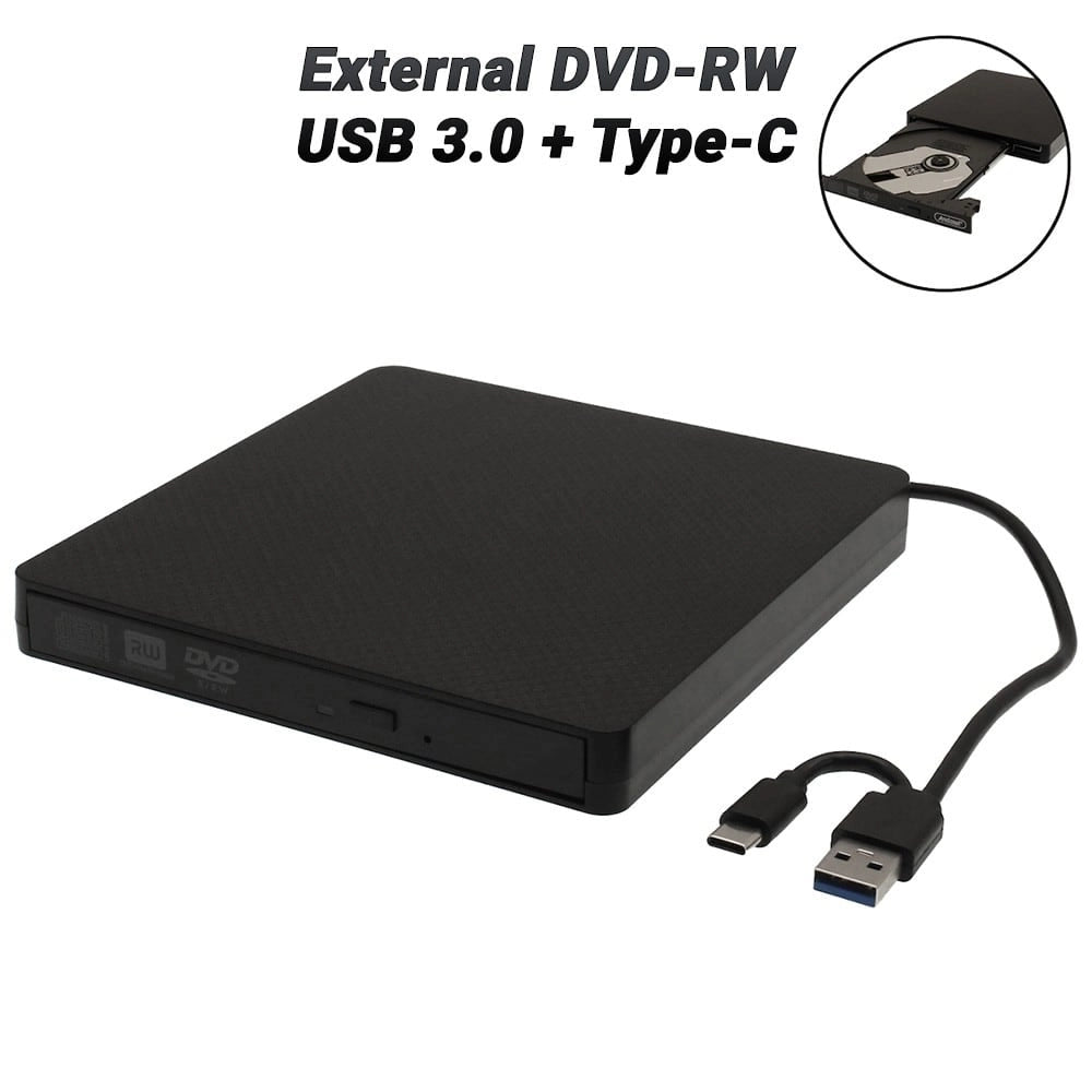 External DVD-RW USB 3.0 + TYPE-C