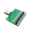 Double-sided USB3.1 Type-C Female PCB Type-C Female bent pins