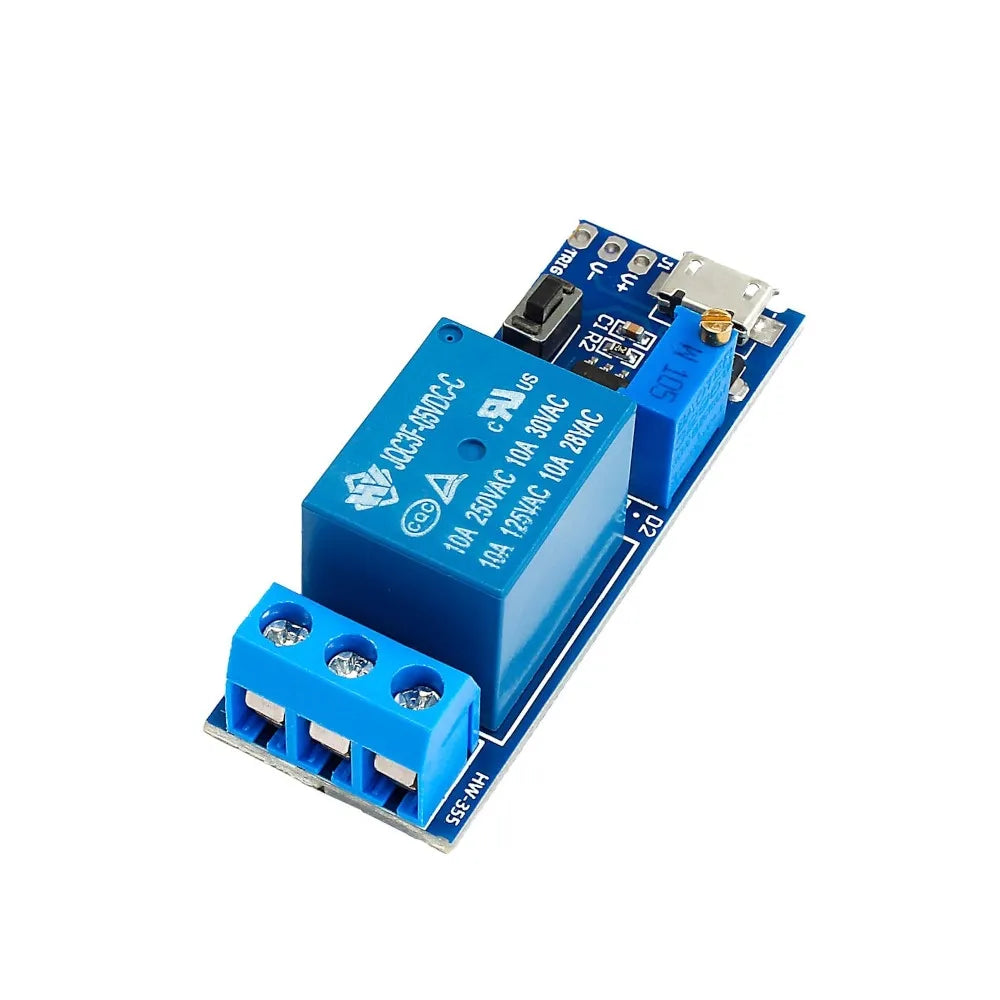 5V-30V Micro USB Power Adjustable Delay Relay Timer Control Module