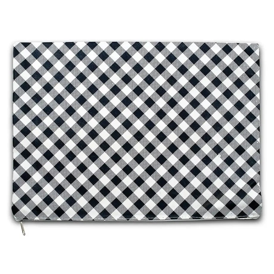 Φάκελος Εγγράφων Δερματίνη με Φερμουάρ Square Motif