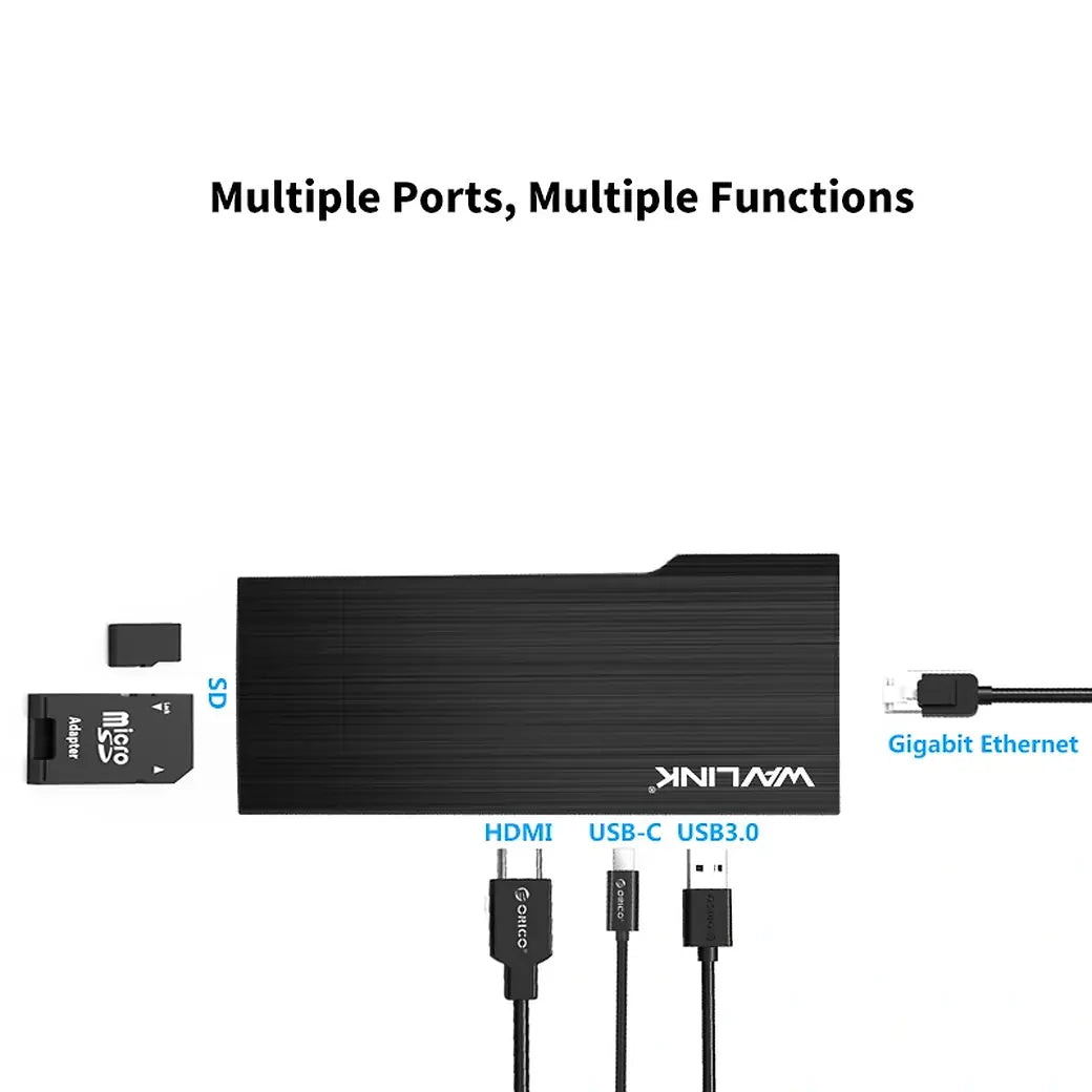 WAVLINK USB3.1 TYPE-C TRAVEL MINI DOCK, WL-UHP3406