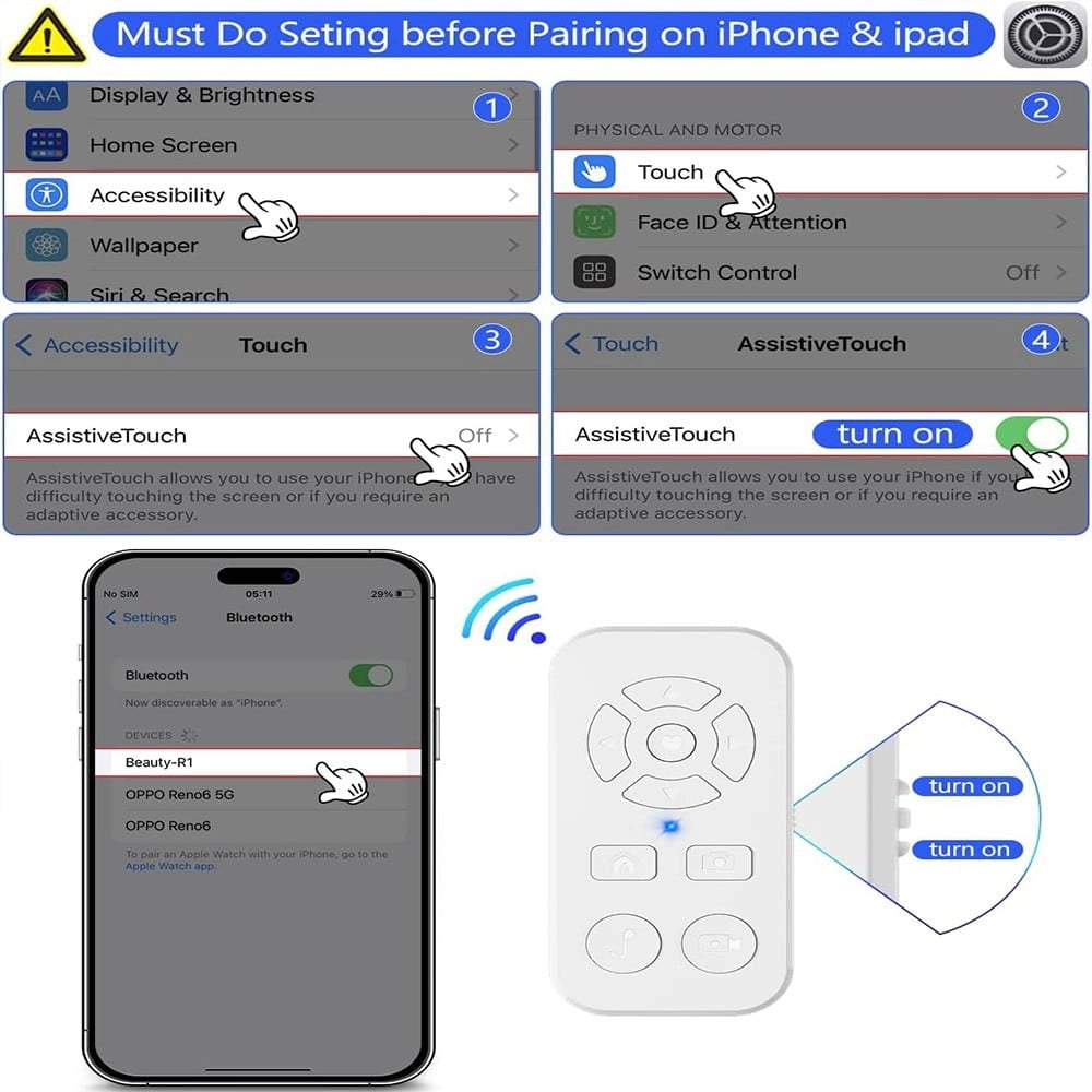 Tiktok Scrolling Remote Χειριστήριο Τηλεφώνου Άσπρο