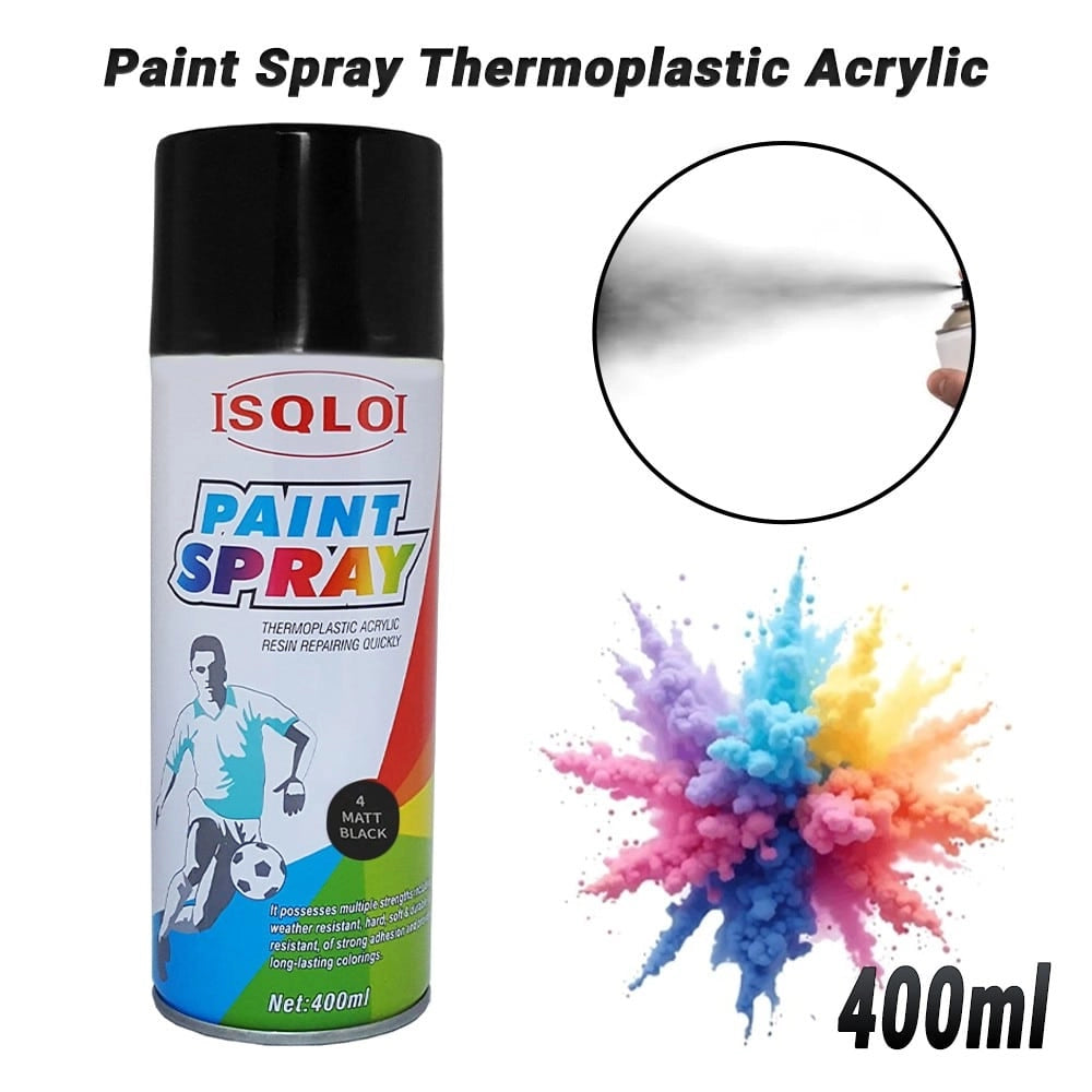 Paint Spray Thermoplastic Acrylic (4.MATT Black)