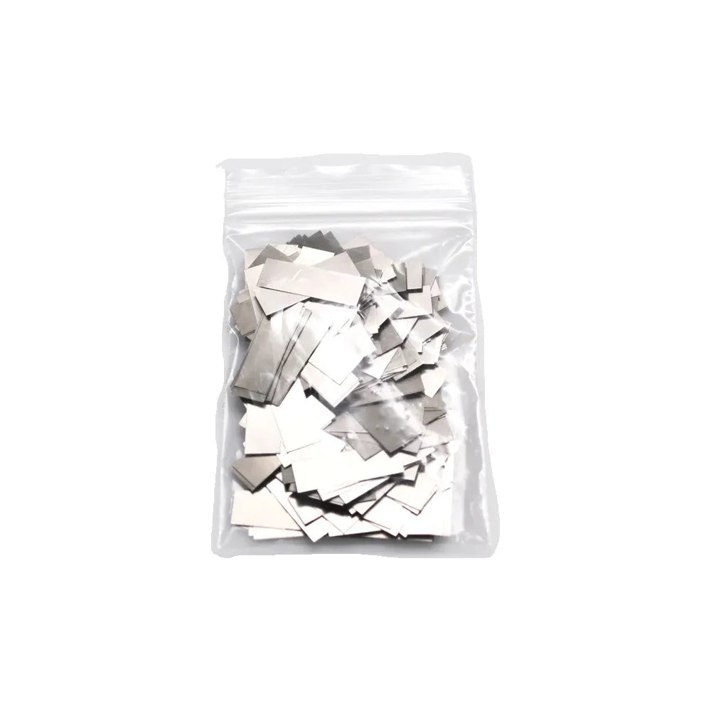 180Pcs Nickel Plated Steel Strip Thickness 0.1mm - 2.5x0.7cm
