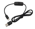 Universal USB Type C 5V 3A Charging Cable for Raspberry Pi 4 Power Cable with ON/OFF Switch