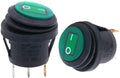 Green Waterproof Round Rocker Switch 2 Position 3 Pins KCD1