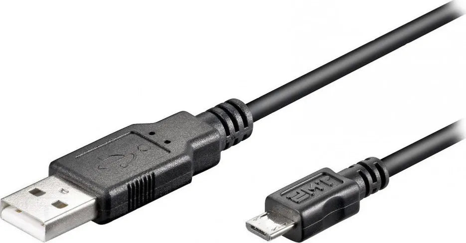 0.15m Goobay Regular USB 2.0 to micro USB Cable Μαύρο