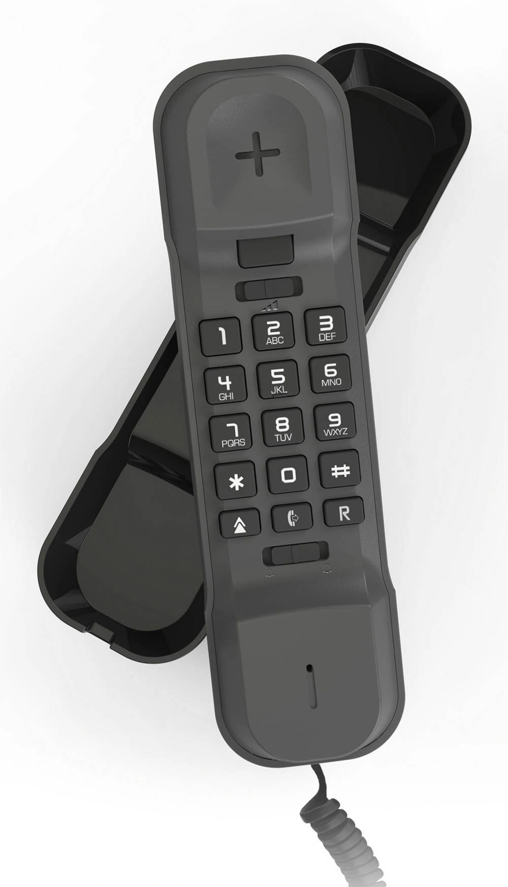 Σταθερό Ψηφιακό Τηλέφωνο Alcatel T16 με Αναγνώριση Κλήσης Επανάκληση και Ρύθμιση Έντασης Μαύρο