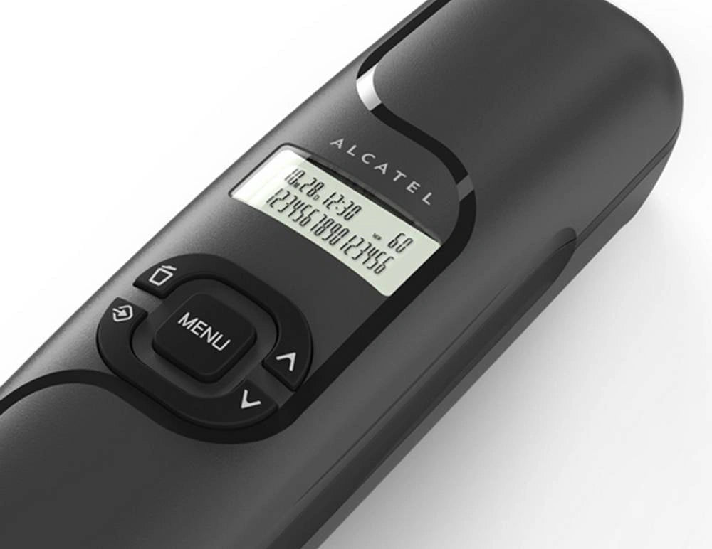 Σταθερό Ψηφιακό Τηλέφωνο Alcatel T16 με Αναγνώριση Κλήσης Επανάκληση και Ρύθμιση Έντασης Μαύρο