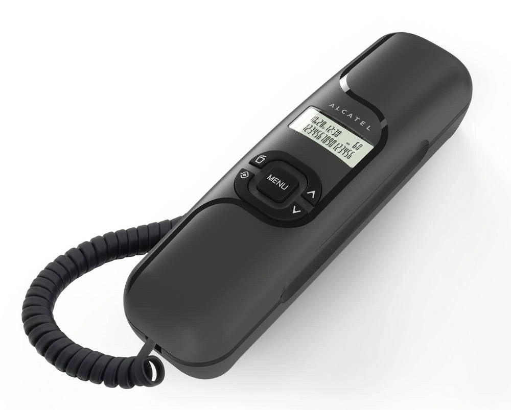 Σταθερό Ψηφιακό Τηλέφωνο Alcatel T16 με Αναγνώριση Κλήσης Επανάκληση και Ρύθμιση Έντασης Μαύρο