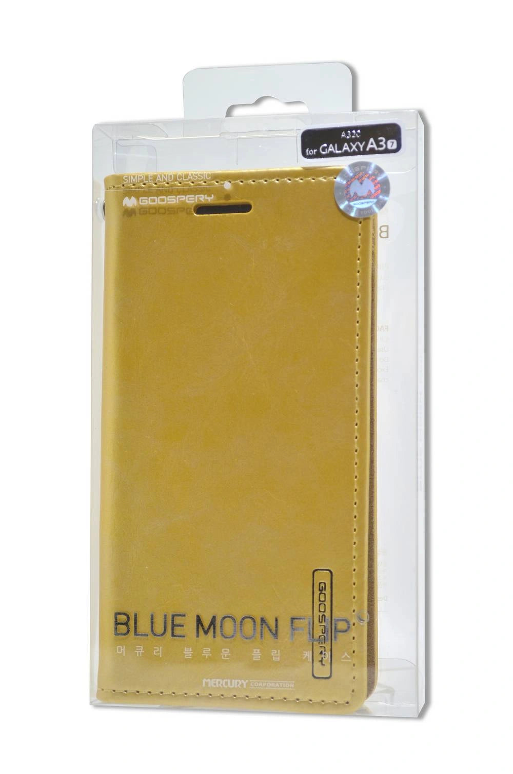 Θήκη Book Goospery Blue Moon Flip για Samsung SM-A320F Galaxy A3 (2017) Χρυσαφί by Mercury