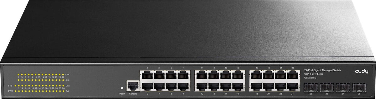 Cudy GS2024S2 – 24-Port Layer 2 Managed Gigabit Switch with 4 Gigabit SFP Slots