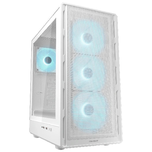 COUGAR Airface Pure Pro RGB Tempered Glass ATX Mid Tower Case White