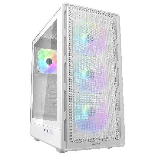 Cougar Airface Pure RGB Mid Tower Κουτί Υπολογιστή με Tempered Glass και 4x120mm RGB Fans Λευκό