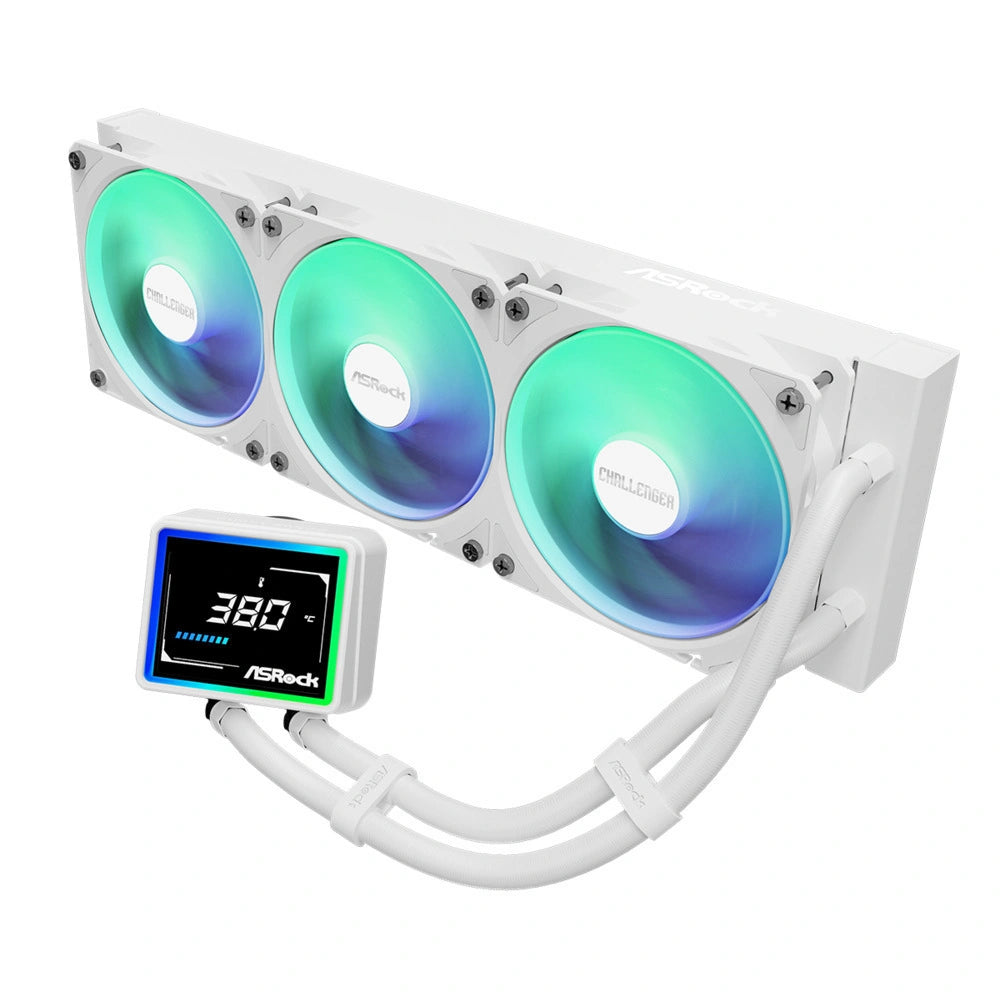 ASRock Challenger White 360 Digital ARGB AIO Liquid CPU Cooler 360mm